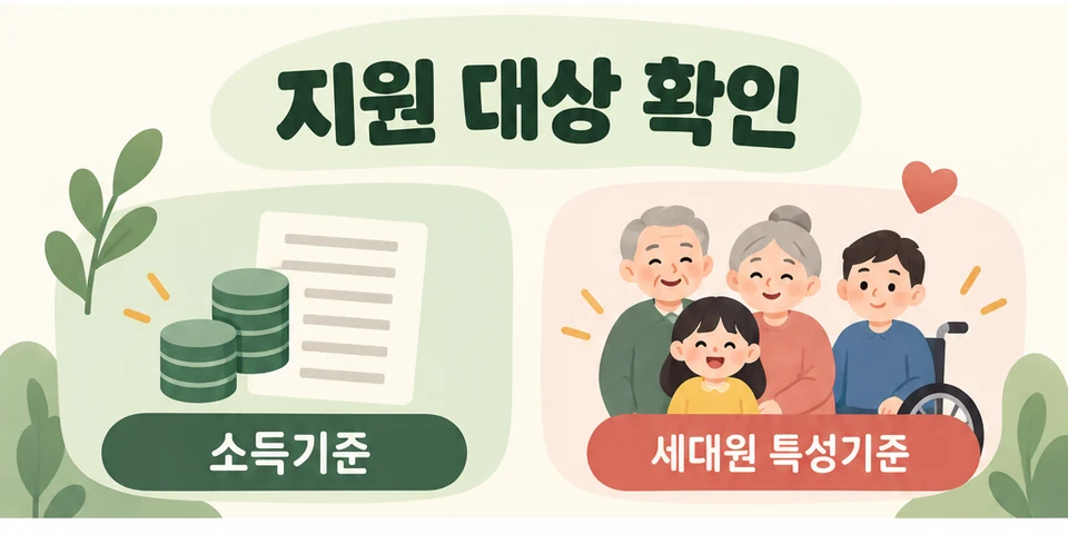 2026 에너지바우처 소득기준과 세대원 특성기준