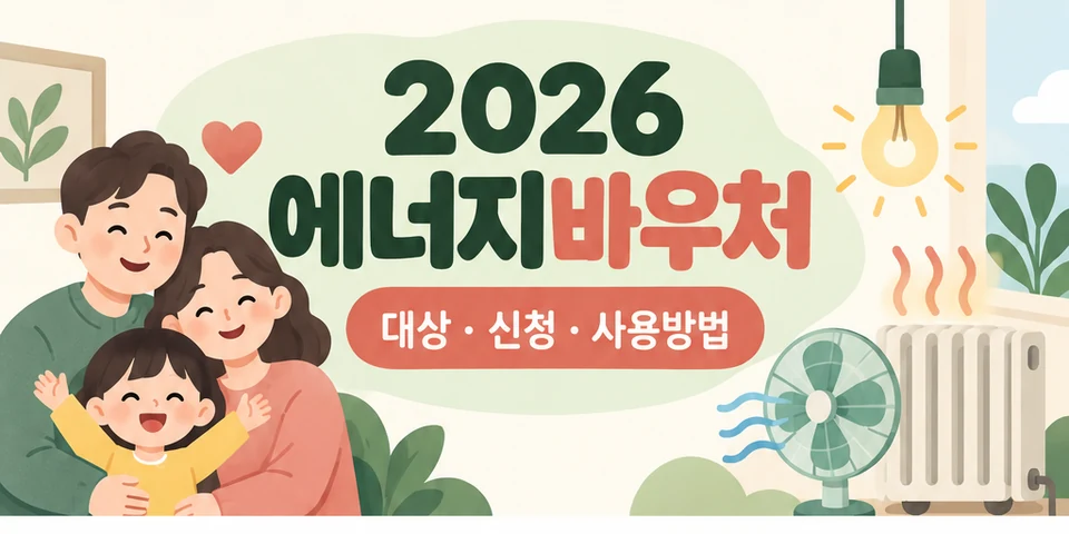 2026 에너지바우처 대상과 신청방법