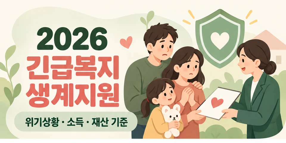 2026 긴급복지 생계지원 대상과 신청방법