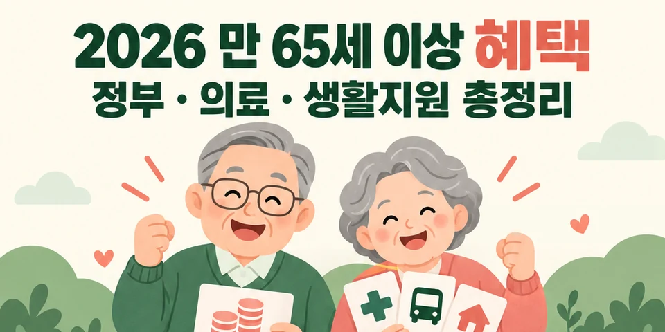 2026 만 65세 이상 혜택 대상과 신청방법