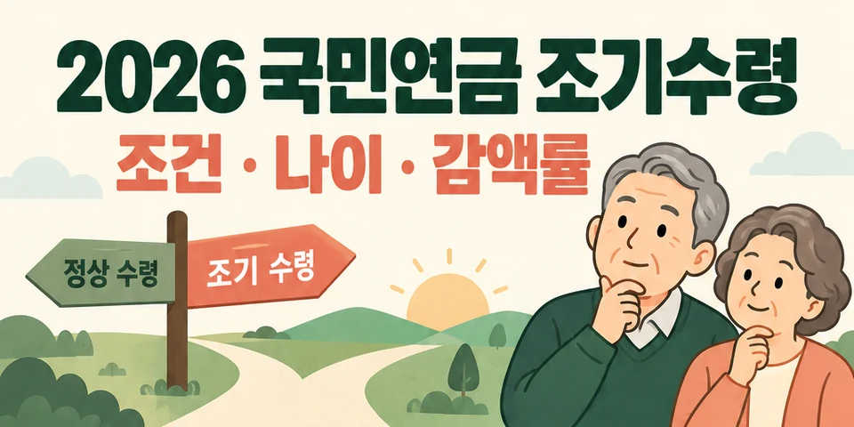2026 조기노령연금 대상과 신청방법