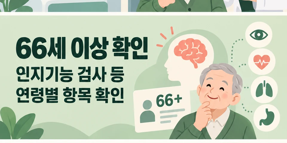 2026 국가건강검진 대상자 조회 66세 이상 검사와 연령별 검사항목