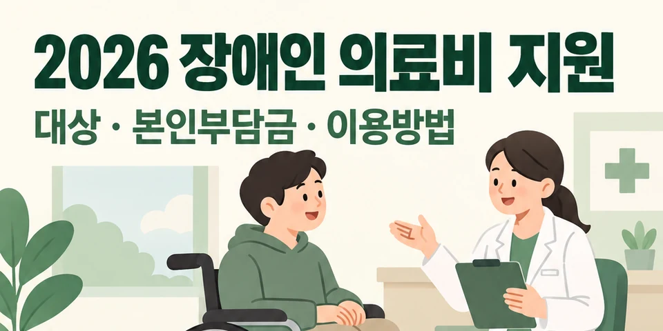 2026 장애인 의료비 지원 대상 본인부담금 이용방법
