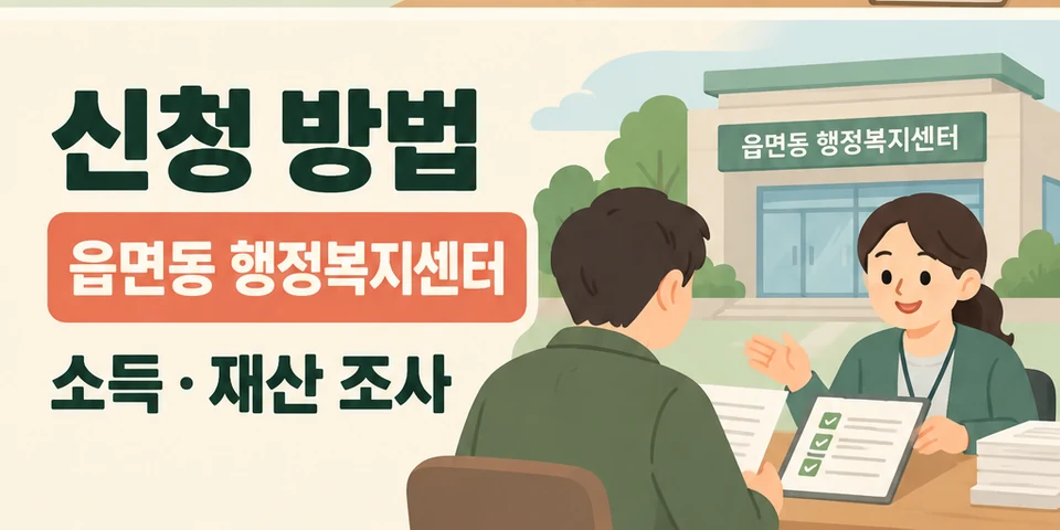 2026 생계급여 수급자격 행정복지센터 신청과 소득·재산 조사