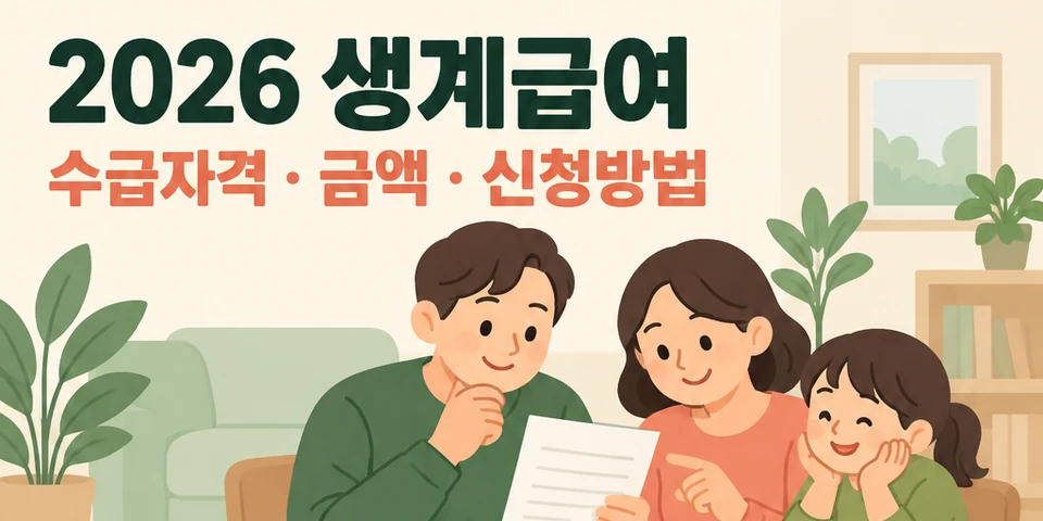 2026 생계급여 대상과 신청방법