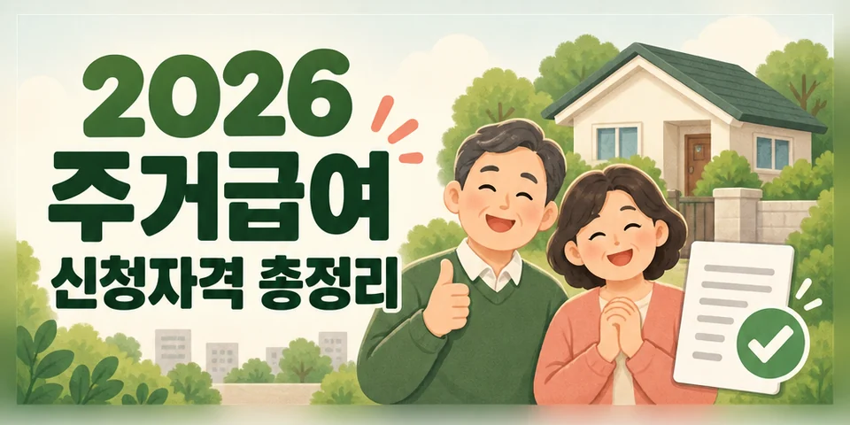 2026 주거급여 신청자격 총정리 안내