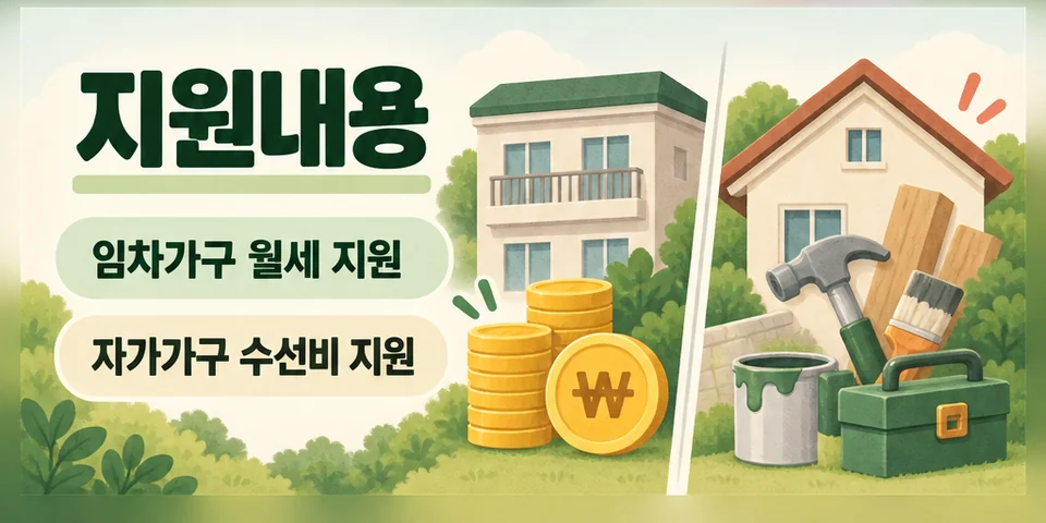 2026 주거급여 임차가구 월세 지원과 자가가구 수선비 지원