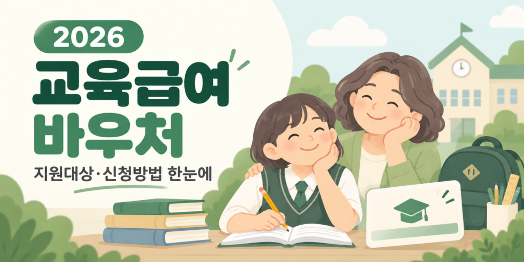 2026 교육급여 바우처 지원대상과 신청방법 안내