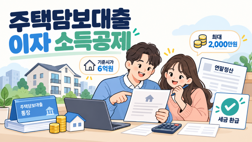 2027 연말정산 주택담보대출 이자 소득공제 안내, 취득 당시 기준시가 6억원과 최대 2000만원 공제한도